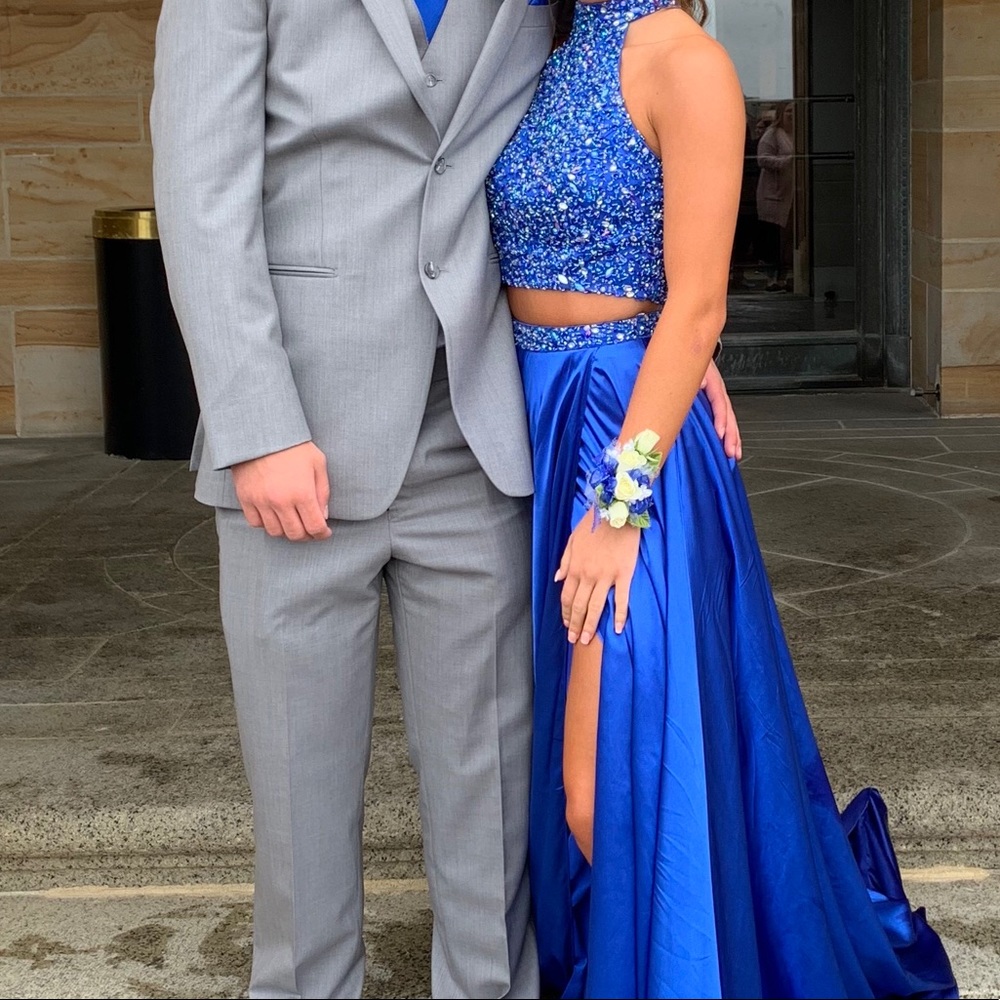 Intrigue by Blush 2 piece prom dress